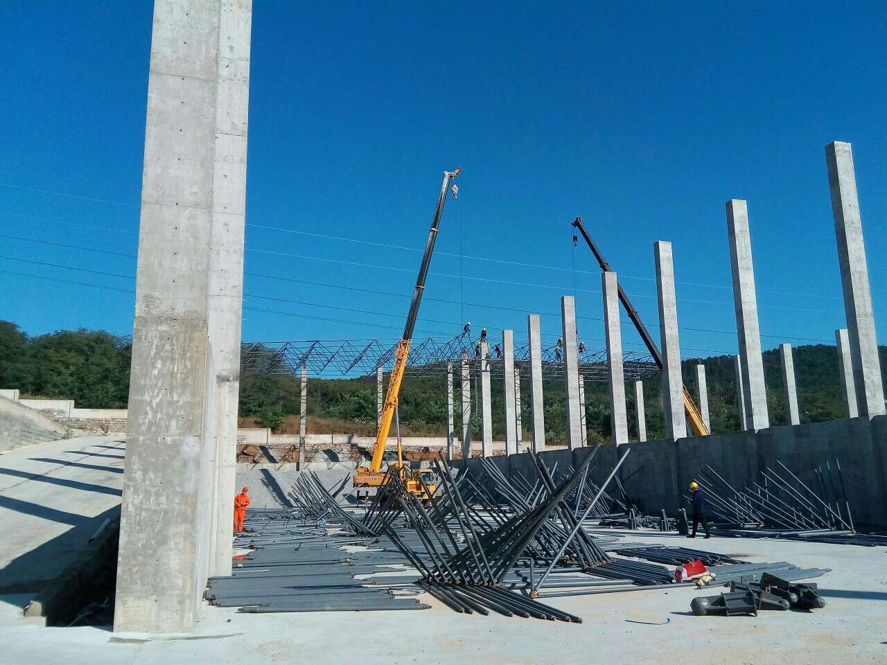 扬州威海搅拌站网架